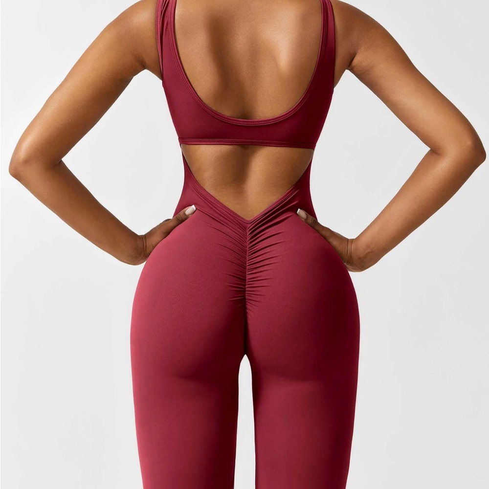 Wine Jumpsuit - Picture 2 of 4